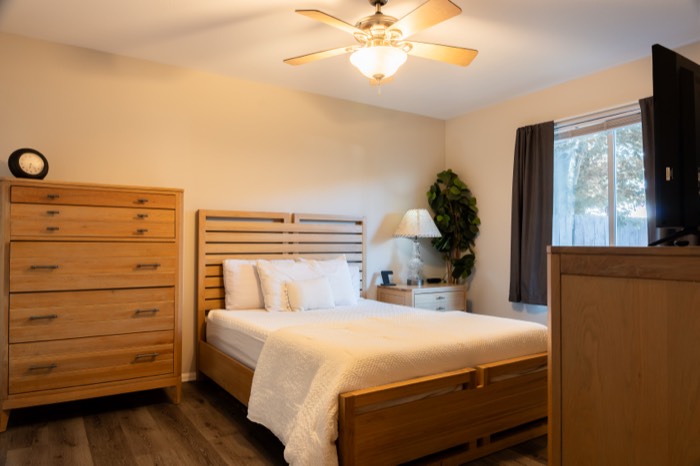 Primary bedroom of a Colorado residential listing